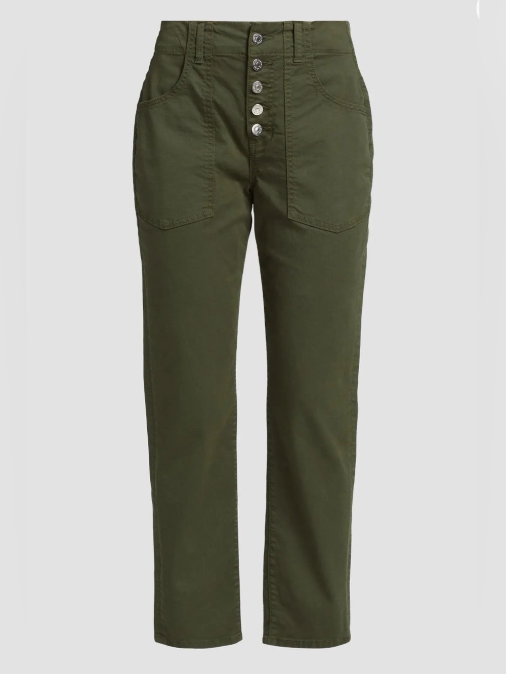 Veronica Beard Arya Cargo Straight Leg Pants Army Green Size 25
